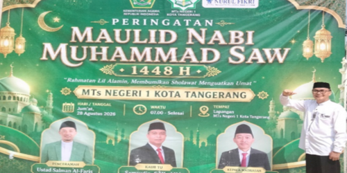 Suasana Khidmat dan Meriah Warnai Peringatan Maulid Nabi di MTsN 1 Kota Tangerang